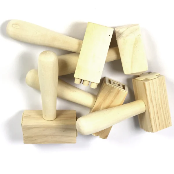 Wooden Pattern Hammers Set Of 5