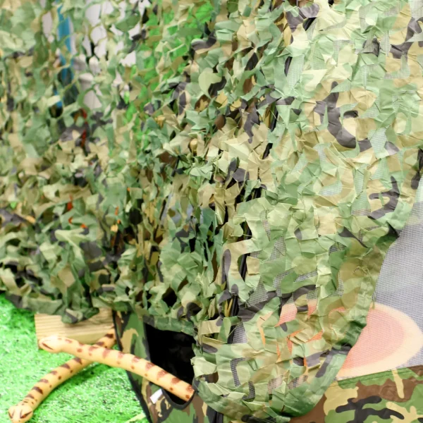 Woodland Green Camouflage Den Netting Fabric