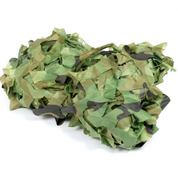 Woodland Green Camouflage Den Netting Fabric
