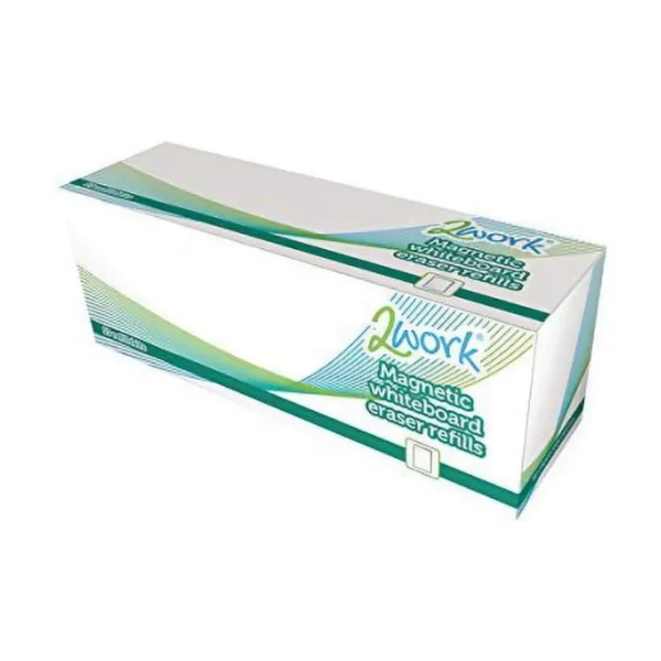 2Work Whiteboard Eraser Refill Pads (Pack of 10)